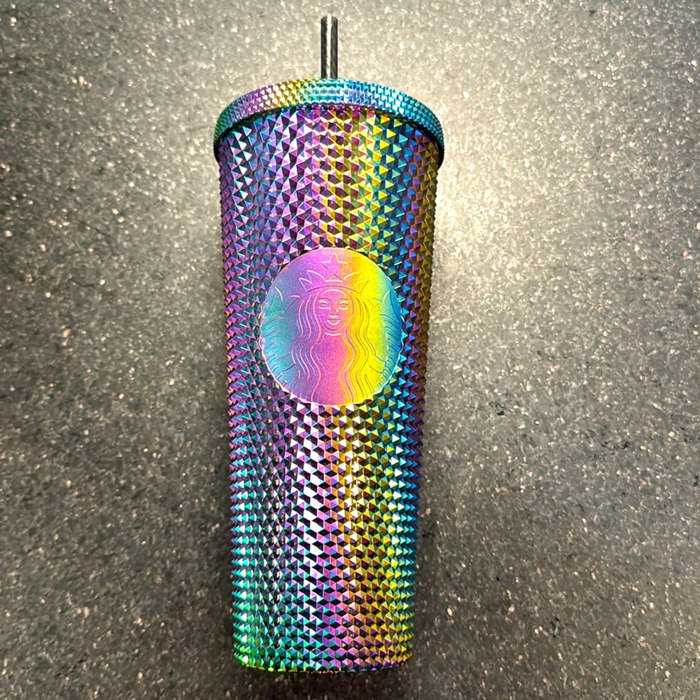 Starbucks Oil Slick Rainbow Studded Tumbler - Venti 24oz